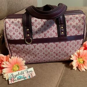 AUTH. Cherry Monogram Mini Lin Josephine GM
